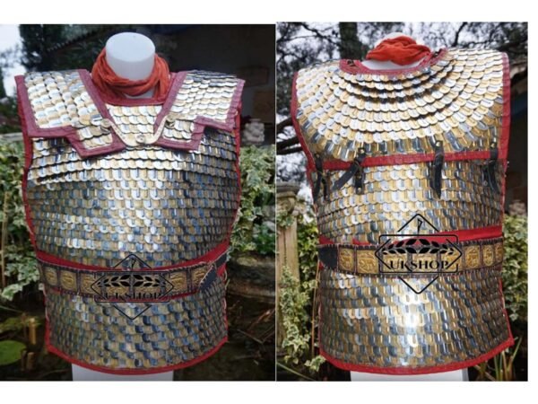 Brass Scale Lorica Squamata, Lorica squamata with large scales (36/26 ) MM alternating brass and steel , Thanks giving gift