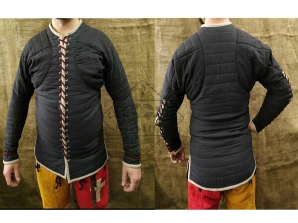 Black Cotton Gambeson Full Sleeves | Gambeson Armor | Padded Armor, Thanks giving gift