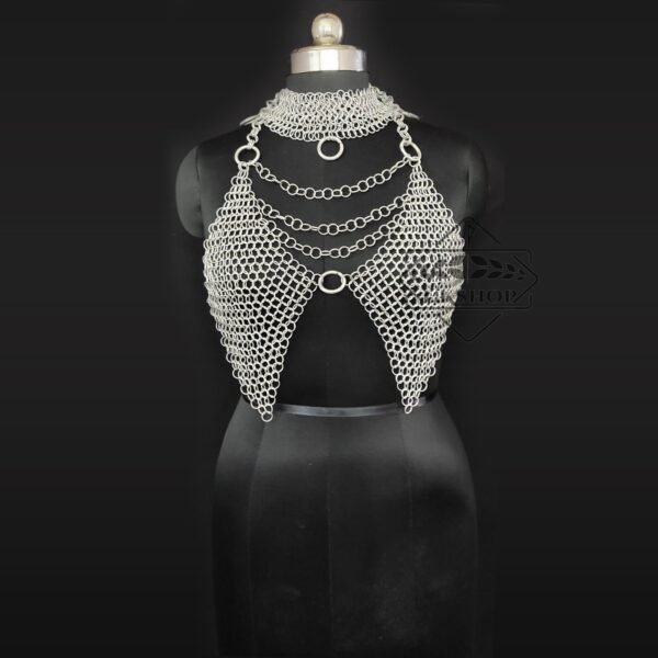 Sexy Female Butted Chainmail Bra Aluminium, Chainmail top, mother day gift