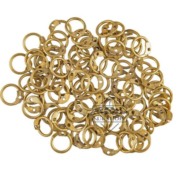 Brass Chainmail Round Rings with Round Riveted Chainmail Loose Rings made of brass 6mm, 8mm or 9mm tools free Thanks giving gift