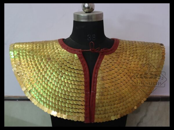 Scale Armor Collar, Brass Scale Collar for Neck Portection Handmade Gifts