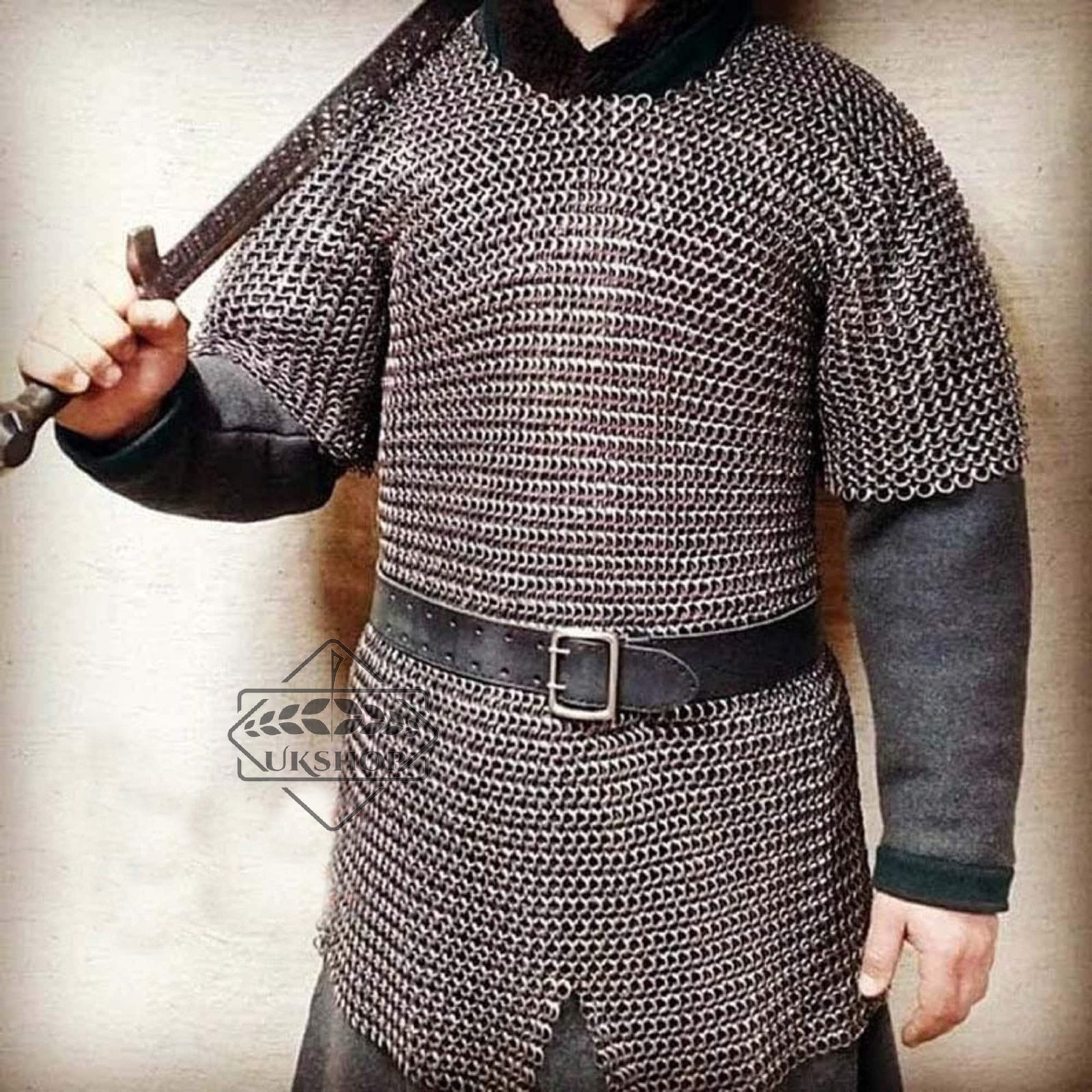 Chainmail Shirt, 8mm Flat Riveted With Flat Washer Chainmail Short Sleeves Shirt Handmade Gifts