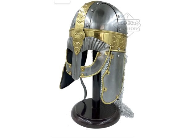 il fullxfull.5051062045 957u 1 Viking Helmet with Chain mail Viking Warrior 18 Gauge Steel Helmet, Thanks giving gift