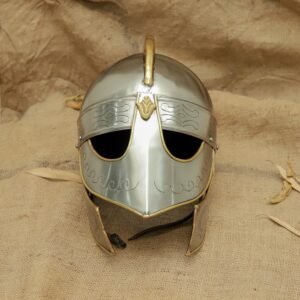 Viking Wolf Helmet with Chainmail