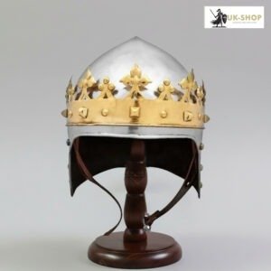 Medieval King Helmet 1.2MM Steel with Leather Liner