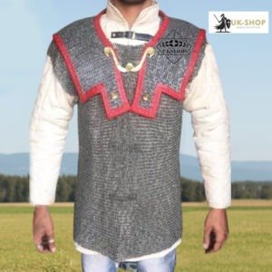 Chainmail Lorica Hamata 6MM Round Ring Riveted with Solid Ring Mild Steel