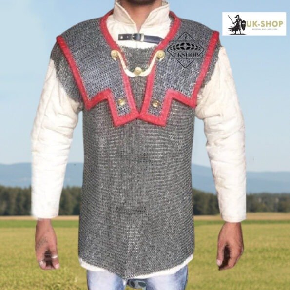 Chainmail Lorica Hamata 6MM Round Ring Riveted with Solid Ring Mild Steel