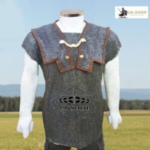 Lorica Hamata 6 MM Flat Ring Riveted with Solid Ring Mild Steel