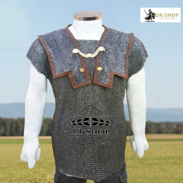 Lorica Hamata 6 MM Flat Ring Riveted with Solid Ring Mild Steel