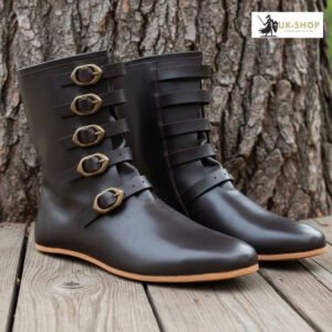 Medieval Ankle Leather Boots