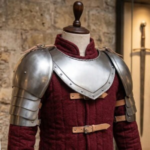 Medieval Gorget Spaulders - Mild Steel Shoulder Set Pauldrons Armor