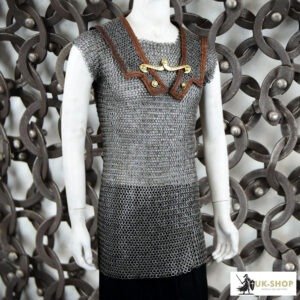 Chainmail Roman Lorica Hamata – Stainless Steel Dome Riveted Flat Rings