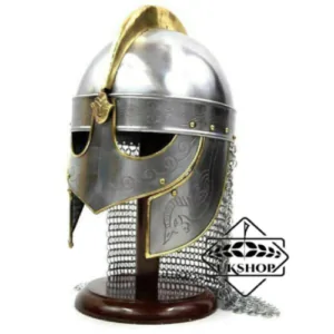 Viking Wolf Helmet with Chainmail