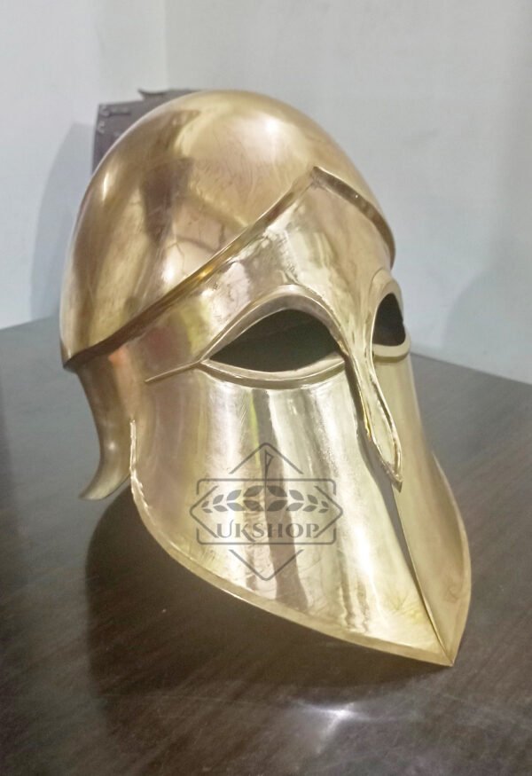 Brass Corinthian helmets 4 Brass Corinthian helmets