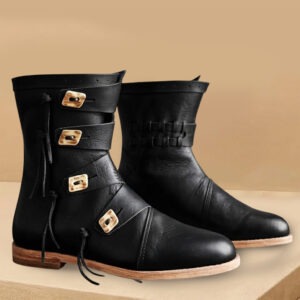 viking boots 3 Viking Leather Boots - Medieval Renaissance Shoes