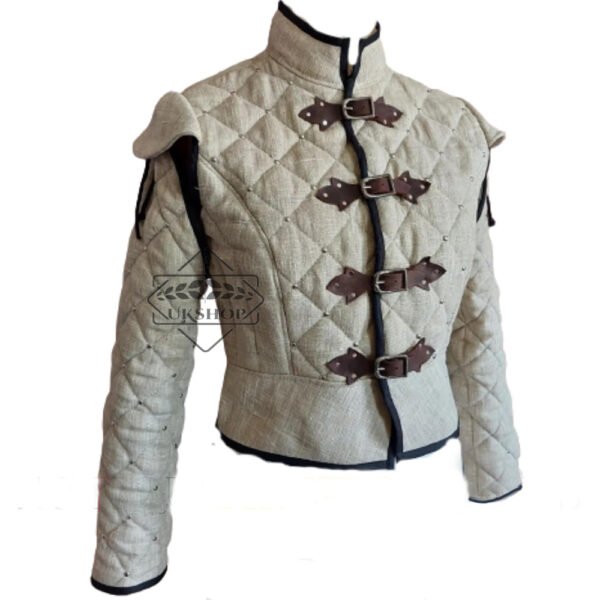 gambi1 Medieval Gambeson Short Doublet with Full Sleeve