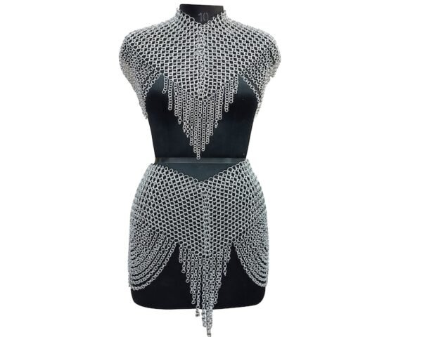 top Chainmail Bra with skirt - Cosplay Dress