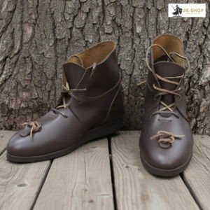 HMB Medieval Boots With Rubber Sole - Dark Brown