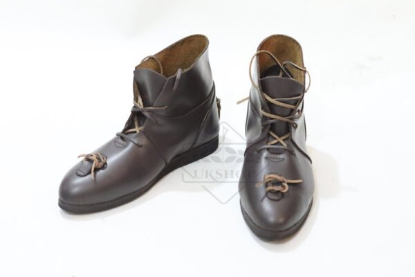 hmb boots 4 HMB Medieval Boots With Rubber Sole - Dark Brown