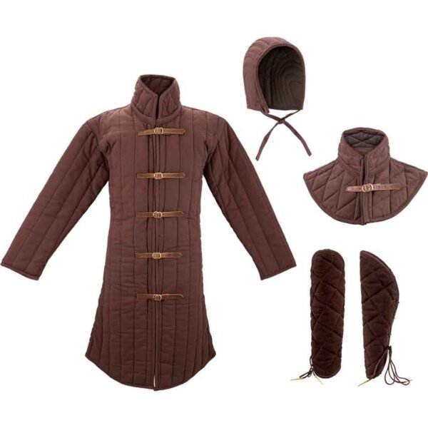 ARMOUR A8 Medieval Arming Wear and Gambeson Set – Brown