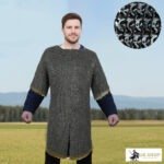 Chainmail Shirt - 9 MM Flat Riveted With Solid Rings Brass Trim