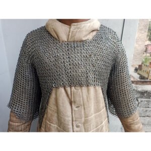Chainmail Shirt - 9 MM Flat Riveted With Solid Rings Half Body