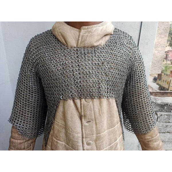 Chainmail armor 1 Chainmail Shirt - 9 MM Flat Riveted With Solid Rings Half Body