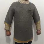 Chainmail Shirt - 6MM Round Ring Riveted Solid Rings with Brass Trim on Edge