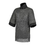 Chainmail Shirt 10MM Flat Ring Riveted with Solid Ring Aluminium Dark Gray