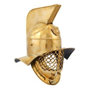 Pompeian gladiator helmet, brass