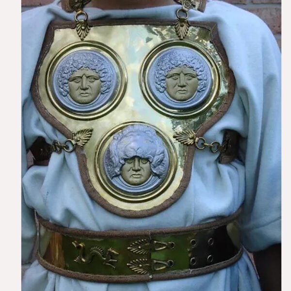 segmentic belt 2 Greek Samnite Trefoil Belt Cuirass and Armored Belt brass
