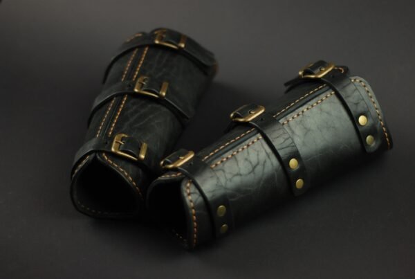 il fullxfull.3390931127 g9xw scaled Medieval Armor Bracers A Pair of Leather Arm Guard - Black