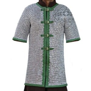 10MM Aluminum Chainmail Shirt, 10MM Flat Rings Riveted With Solid Rings Half Sleeve Long Length