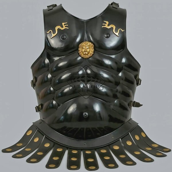 Roman Black Muscle Body Armor