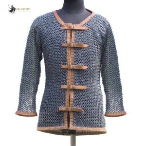 9MM Chainmail Shirt Flat Ring Riveted with Solid Ring