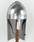 Norman Nasal Helm 18 Gauge Steel with Aventail