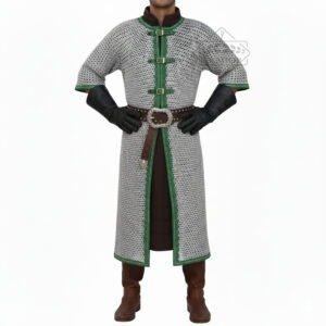 Aluminum Chainmail Shirt 10MM Flat Ring Riveted With Washer Half Sleeve Long Length