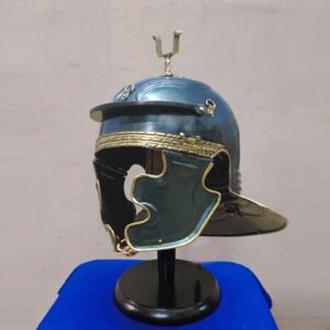 Roman Imperial Helmet 18 Gauge Steel Black