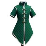 Medieval Gambeson Green with White Trim