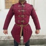 Medieval Gambeson Cotton Padded Doublet Aketon Jacket Full Sleeves