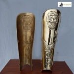 Roman Brass Greaves with embossing work 1.2MM For Reneeactment 1 roman brass greaves 1