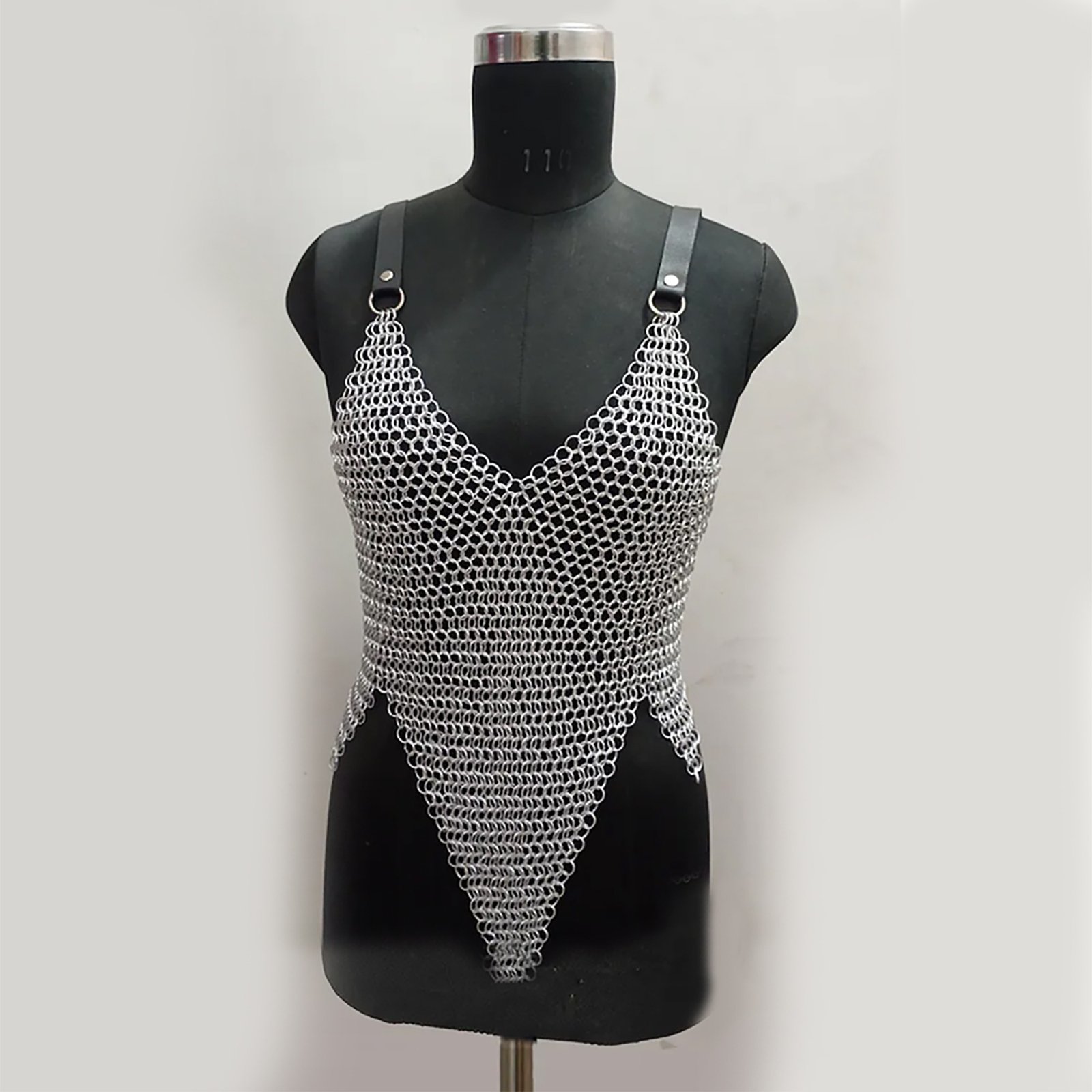 top 58 top 58 Chainmail Top with Leather Strap
