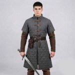 Medieval Padded Gambeson Dark Gray for Viking & Renfaire Costume