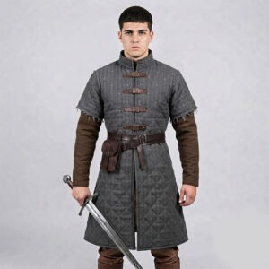 Medieval Padded Gambeson Dark Gray for Viking & Renfaire Costume